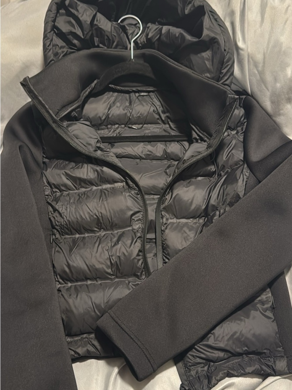 Zara Black Puffer Jacket with Hood